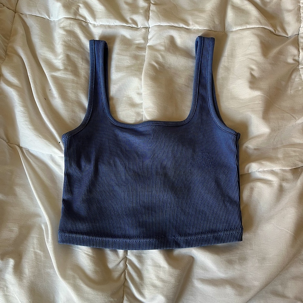 SHIEN Blue Cropped Tank Top
